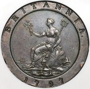 1797 NGC AU George III 2 Pence Great Britain Cartwheel Soho Coin (23060801C) - Picture 1 of 6