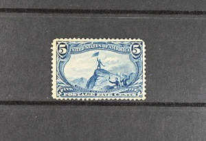 USA Scott # 288 F-VF OG LH Rounded perf 5c Trans-Mississippi US Stamp Cat $100 - Picture 1 of 2