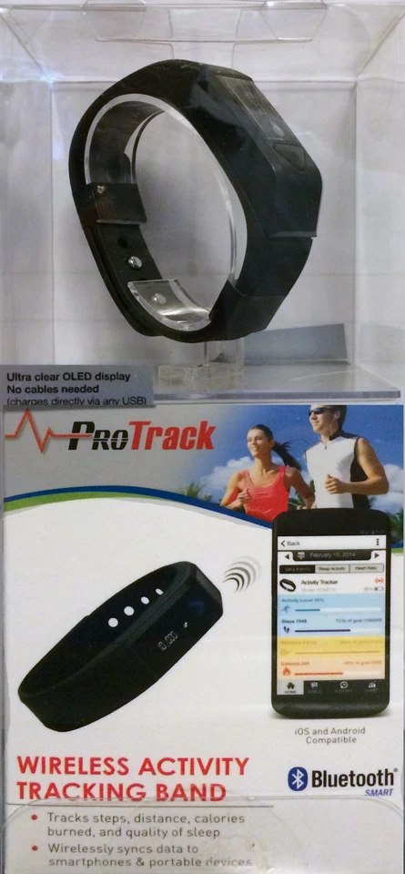 Banda rastreadora de actividad inalámbrica GNC Pro Track PT-5200 - negra Foto 1 de 2