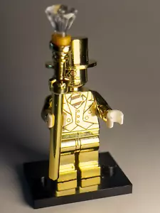 Custom VERCHROMT (Vac-metallisiert) LEGO MR. GOLD Stein Minifigur - Bild 1 von 10