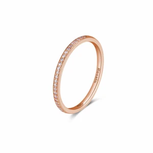 Anello veretta argento rosa e zirconi Rosato RZA030 - Foto 1 di 3