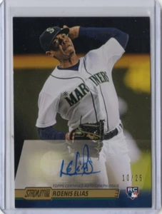 ROENIS ELIAS MLB 2014 Topps Stadium Club Gold RC Auto 10/25 #SCA-RE Card - Picture 1 of 2