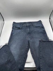 Jeans mamma donna 29 nero grigio storditore zip passo caviglia sfilacciato elasticizzato - Foto 1 di 10