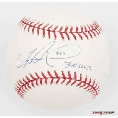 Troy Percival "300 Saves" Béisbol Firmado Único Autografiado BAS Foto 1 de 2
