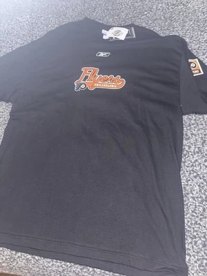 Camisa Philadelphia Flyers NHL Negra Reebok Vintage Envejecida Para Hombres XL NUEVA CON ETIQUETAS Foto 1 de 4