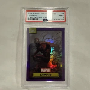 2024 Topps Chrome Marvel #77 Carnage Purple /75 PSA 9 - Bild 1 von 3