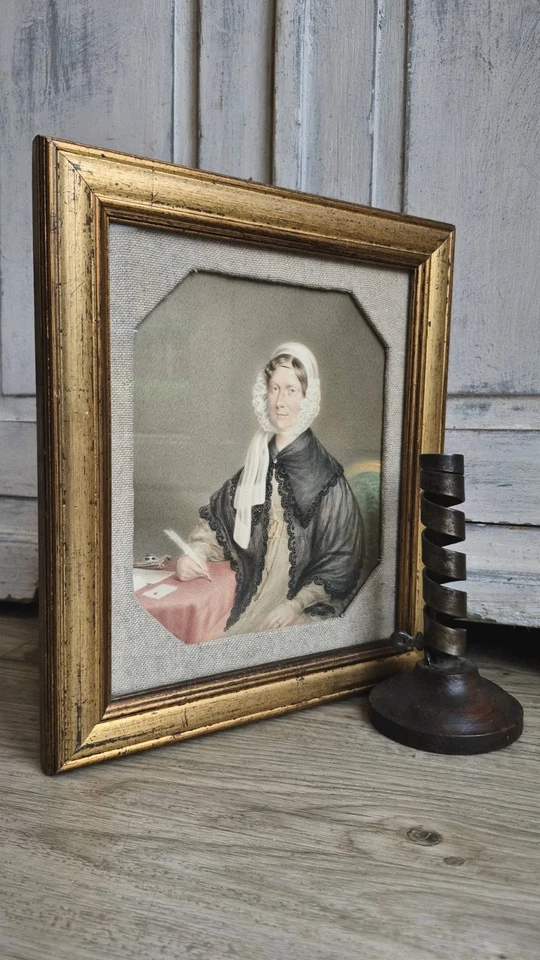 Antique Watercolour Portrait Of Hannah More, Antique Painting  - image 1 of 4
