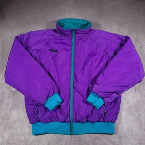 Vintage Columbia Jacket Mens Extra Large Purple Teal Reversible Thinsulate 90s - Picture 1 of 21