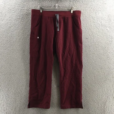 Calça esfoliante de carga feminina FIGS Technical Collection XL/P borgonha bolso cintura média - Imagem 1 de 4