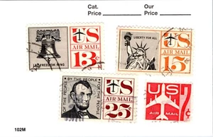 Vintage Air Mail US Scott C58, C59, C60, C62. .07, .13, .15, .25 Cents - Picture 1 of 2