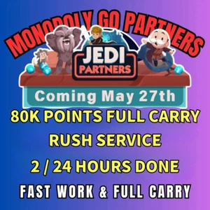 ⚡️JEDI PARTNERS EVENT SPOTS 2/24 Done MONO_POLY_GO FULL CARRY 80K POINT RUSH⚡️⭐️ - Picture 1 of 1