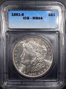 1881-S Morgan Silver Dollar "ICG MS64" *Free S/H After 1st Item*