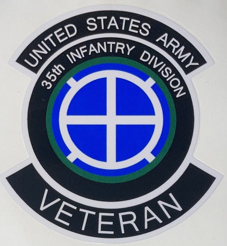 US Army 35th Infantry Division Veteran Sticker Waterproof D218 | eBay