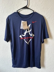 Nike Men’s Medium Navy Atlanta Braves Icon Legend T-Shirt New With Tags NWT MLB - Picture 1 of 5