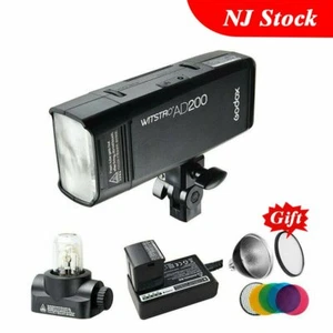 Godox AD200 Dual Head Pocket Camera Flash Speedlite 2900mAh Battery F Nikon Sony - Picture 1 of 11