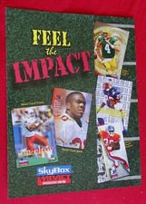 1996 SkyBox Impact Rookies Football Sell Sheet (NO CARDS) Brett Farve T. Davis