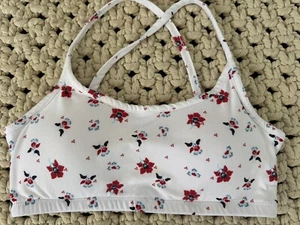 Girls Medium 7-9 No Boundaries Floral Cross Bra Pads - Picture 1 of 6