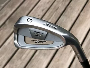 RH Mizuno T Zoid Single 5 Iron Titanium Insert Turbo Gold Graphite All Original - Picture 1 of 7