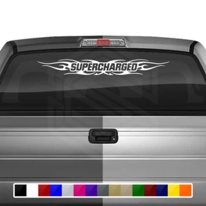 #116 SUPERCHARGED Decal Sticker Windshield Window Vinyl Banner Car Truck JDM - Picture 1 of 7