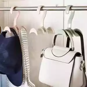 Multi-Function Closet Bag Storage Rack Rotation Scarf Tie Hanger Purse Hooks - Picture 1 of 12