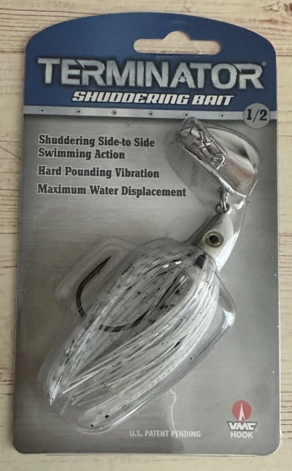 Terminator Shuddering Bait 1/2oz Silver Shinner Fishing Lure Bait SDB1281