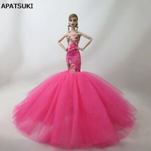Fashion Mermaid Clothes For 1/6 Bjd Doll Fishtail  Wedding Dresses Party Dress