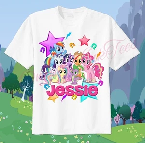 My Little Pony Custom T-shirt Personalize tshirt Birthday gift Add Name Tv Show - Picture 1 of 2