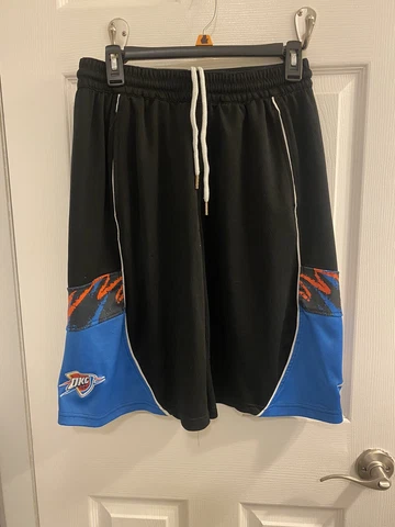 OKC Thunder NBA Zipway Black W/ Orange& Blue  Size S Small Basketball Shorts Cover