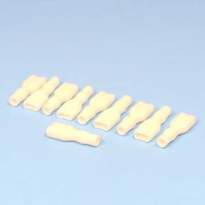 Quality White 6.3mm PVC Female Connector Cover / Insulator 6.35mm Spade Terminal - Picture 1 of 8