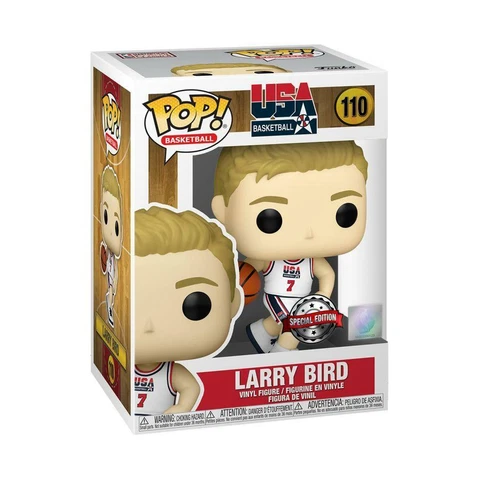 NBA Team USA Larry Bird Basketball White Jersey #110 Pop Vinyl Action Figure Cover