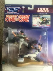 Nomar Garciaparra Medias Rojas Jim Edmonds Angels 1999 Línea Inicial Marco de Congelación - Imagen 1 de 1