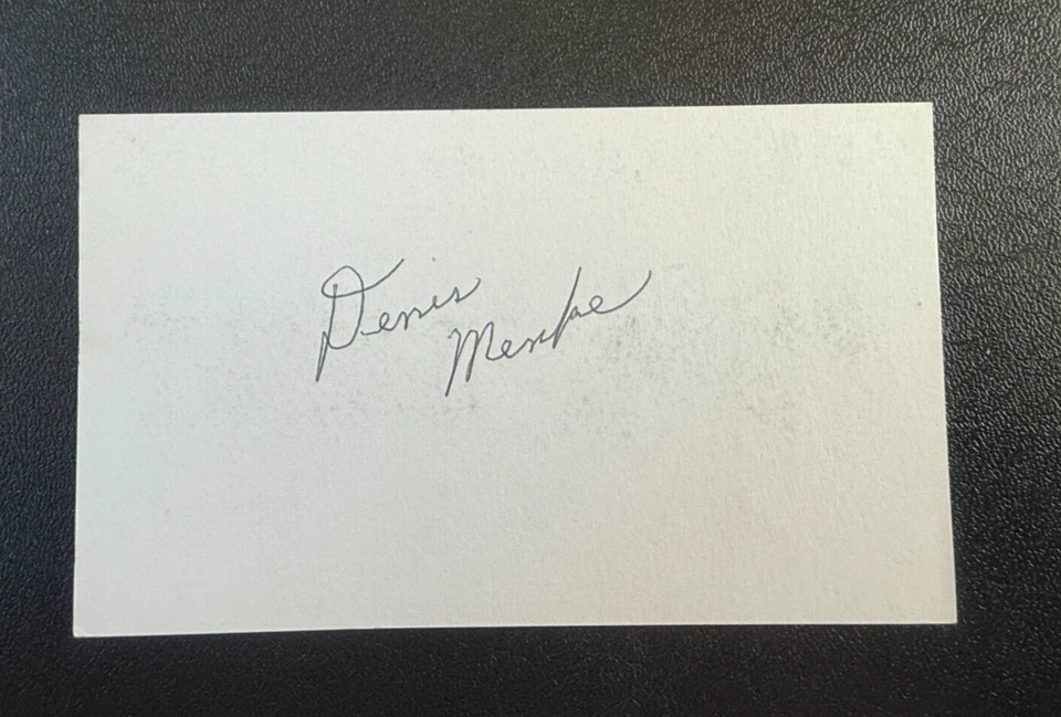 1962 BRAVES: Denis Menke, SIGNED 3x5 (JS) - Died 2020 - Image 1 of 1