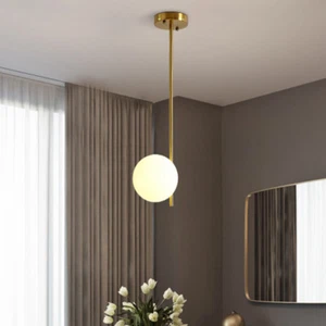 Luci da soffitto moderne vetro ciondolo barra luminosa cucina illuminazione a ciondolo oro - Foto 1 di 9