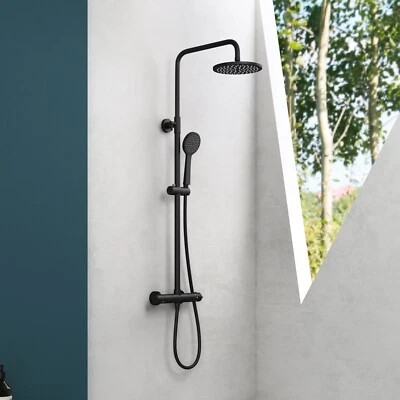 Regendusche Duscharmatur Messing Thermostat Duschsystem Brausearmatur Duschkopf - Bild 1 von 4