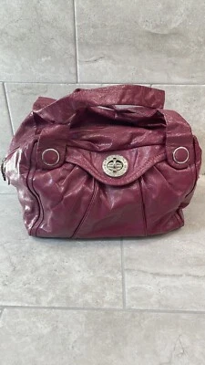 Vintage Y2K MARC by MARC JACOBS Hobo Shoulder Bag Purse Large Dark Pink Patent - Image 1 of 4