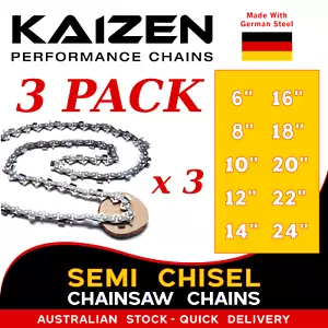 2 x KAIZEN Chainsaw Chain 22" 72 3/8 LP 050 Husqvarna Remington Makita Stihl - Picture 1 of 16