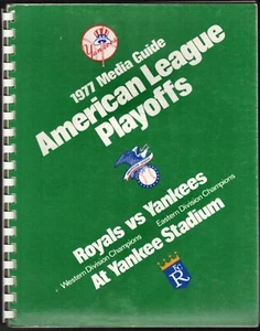 1977 NY Yankees and KC Royals Media Guide American League Playoffs Ex Condition - Picture 1 of 1