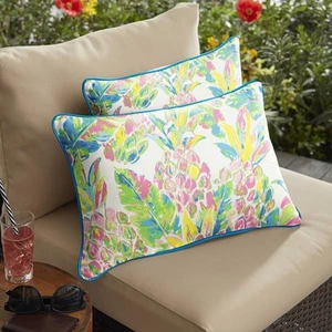 Sorra Home AMZ672911SP Pillows, Pink, Blue - Picture 1 of 5