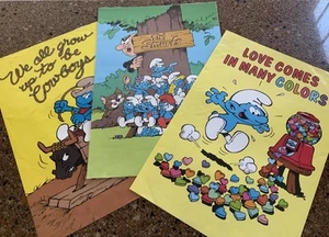 Vintage 1980’s SMURFS Posters - Set of 3 19.5” X 13.5” - Picture 1 of 10