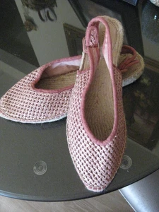 Boden Schuhe Flats Slingback Espadrilles Damen 10 EU 42 rosa gewebte Sandalen - Bild 1 von 10
