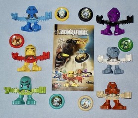 2001 McDonalds Lego Bionicle TOHUNGA - Promotional Toa Matoran Set + Rahi Comic