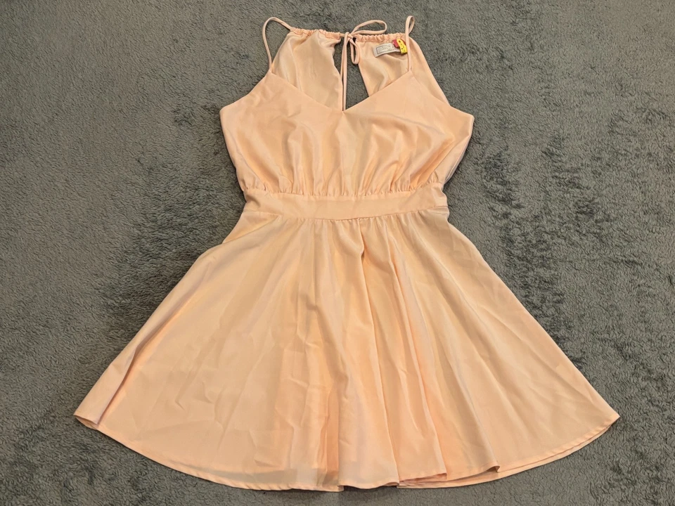 Vestido Lucy Love para mujer mediano melocotón sin mangas correa de espagueti informal línea A Foto 1 de 4