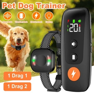 Dog Shock Collar with Light for Night Walks, Dog Training Collar Adjustable New - Picture 1 of 10