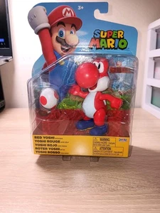 *FREE SHIP* 4" RED YOSHI + EGG Super Mario World of Nintendo Jakks Pacific - Picture 1 of 2