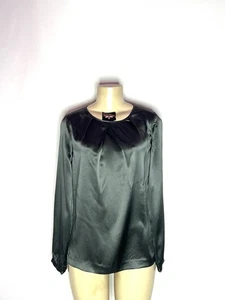 PENDLETON GRAY 100% SILK BLOUSE LONG SLEEVE SIZE 6 - Picture 1 of 3