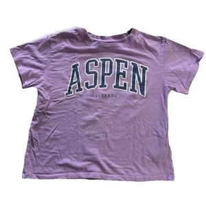 Art Class Boxy Fit T-Shirt L 10/12 Girls Purple Aspen Colorado Tshirt EUC - Picture 1 of 3