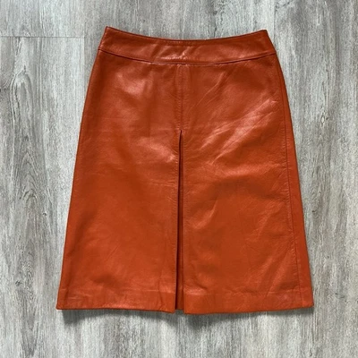 Mini jupe vintage en cuir Pour La Frime - jupe style années 60/70 - UK 8 - Photo 1/4