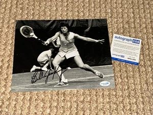 BILLIE JEAN KING SIGNED 8x10 PHOTO TENNIS LEGEND ACOA CERT RARE ๐พ๐พ LEGEND - Picture 1 of 2