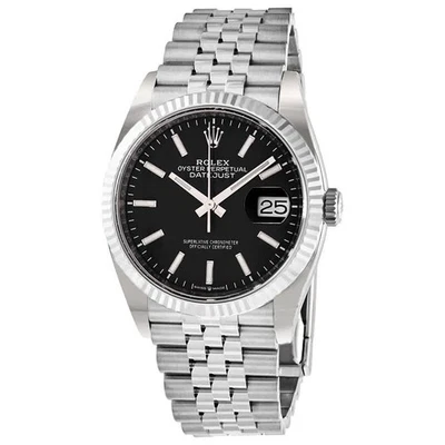 Reloj Rolex Datejust 36 automático esfera negra para dama 126234BKSJ Foto 1 de 3
