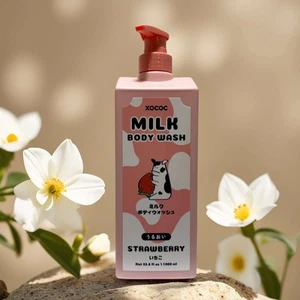 Softening Berry Cleanse | Milk Body Wash Strawberry by XOCOC – 33.8 fl oz - Picture 1 of 2